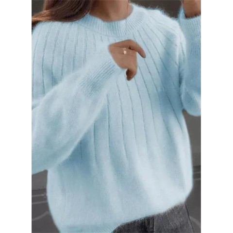 Cashmere Solid Color Fluffy Knitting Sweater