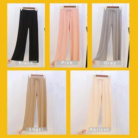 Ice Silk Wide Leg Pants