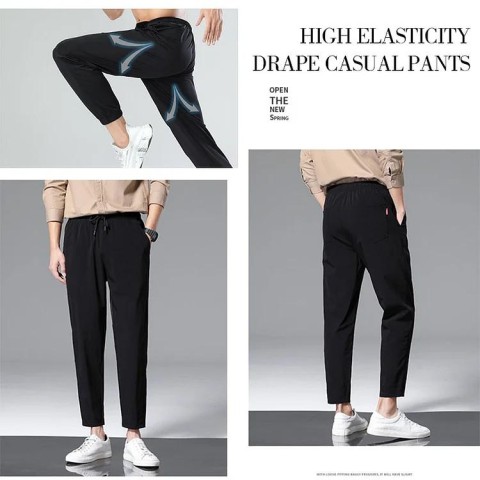 Breathable Ice Silk Drape Casual Pants